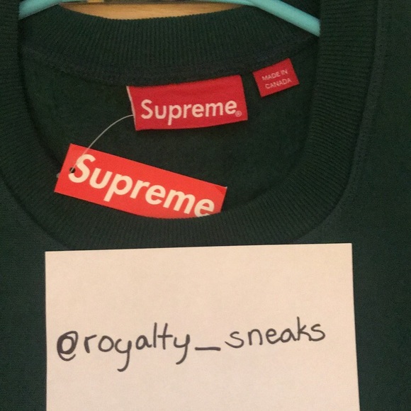 Supreme Fw18 green Crewneck - Picture 4 of 5